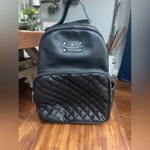 London Fog Quilted Black Backpack London Fog | Bags | London Fog Peter Nylon Quilted Backpack  main image 3